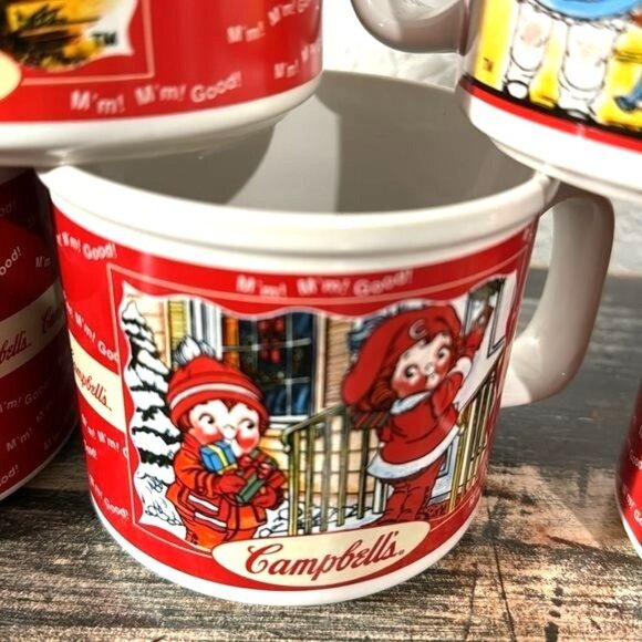 Campbells Kids Vintage Ceramic Mug Collection  5 Pc Set - Picture 5 of 13
